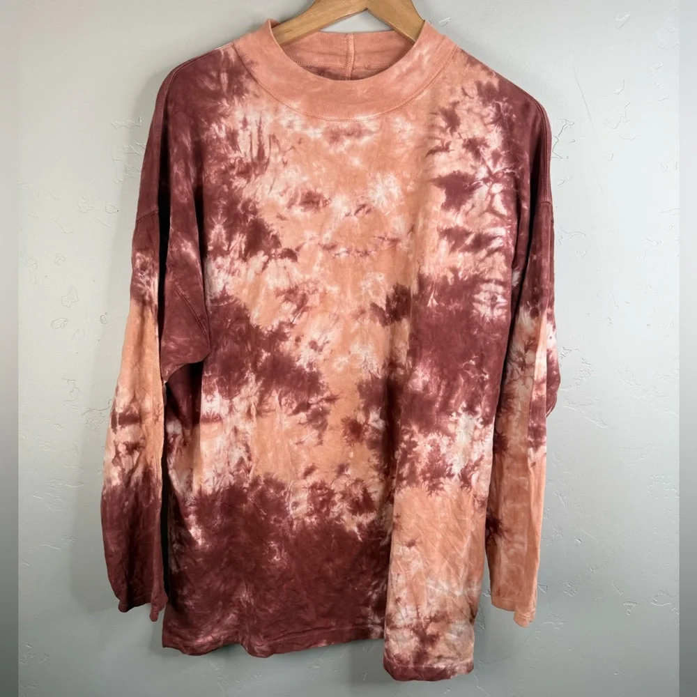 Free People We The Free Be Free Tie Dye Tee Long Sleeve Size Small - Picture 4 of 11